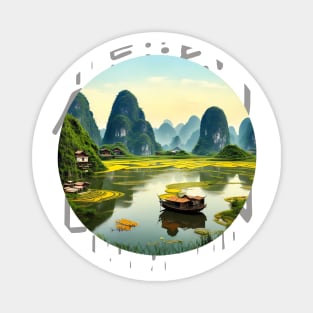 asian landscape design Magnet